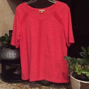 Red knit tunic.